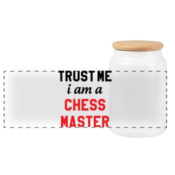 Maître de l'Échiquier Chess Master Pro - Boîte à biscuits avec couvercle en bois - blanc - Devant