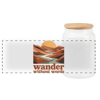 Wandern ohne Worte | Introvertiert Reisen - Panorama Keksdose mit Holzdeckel - Weiß - Vorne