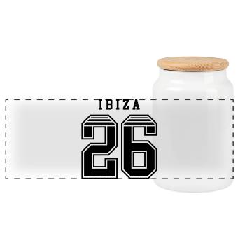 Ibiza 26 Shirt 2026 - Panoramic Cookie Jar with Wooden Lid - white - Front