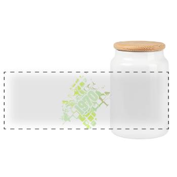 Don 1970 - Boîte à biscuits avec couvercle en bois - blanc - Devant