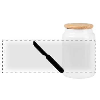 Scalpel - Panoramic Cookie Jar with Wooden Lid - white - Front