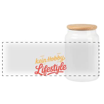 Idée de cadeau de père en disant le mode de vie de papa - Boîte à biscuits avec couvercle en bois - blanc - Devant