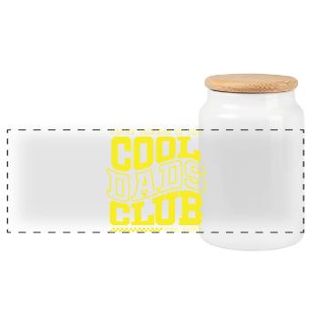 Cool Dads Club - Dad 2026 Father's Day Gift - Panoramic Cookie Jar with Wooden Lid - white - Front
