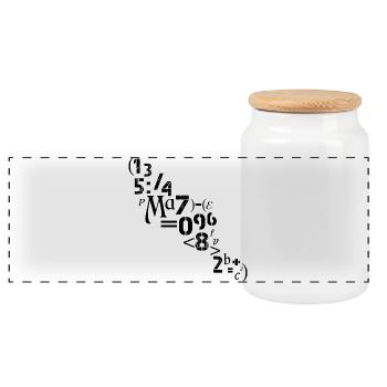 Mathématicien, enseignant Nombres, analyste de signes - Boîte à biscuits avec couvercle en bois - blanc - Devant