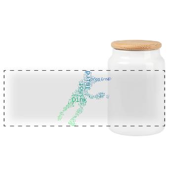Pickleball players design for pickleball game fans - Panoramic Cookie Jar with Wooden Lid - white - Front