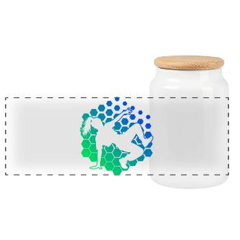 Hip-Hop-Tanz Geschenkidee für die Hip-Hop-Tänzerin - Panorama Keksdose mit Holzdeckel - Weiß - Vorne