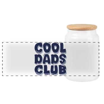 Cool Dads Club Vater-Vater-Vater-Tag - Panorama Keksdose mit Holzdeckel - Weiß - Vorne