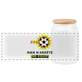 Équipe Inarrêtable Explosion Football - Boîte à biscuits avec couvercle en bois - blanc - Devant