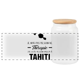 Je N Ai Pas Besoin De Therapie J Ai Juste Besoi... - Boîte à biscuits avec couvercle en bois - blanc - Devant