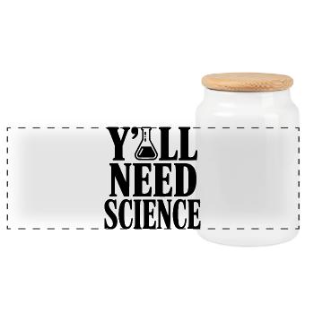 Vous avez besoin de science - Boîte à biscuits avec couvercle en bois - blanc - Devant