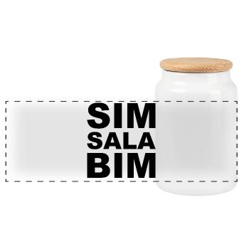 SIMSALABIM - einfach zauberhaft (Black) - Panorama Keksdose mit Holzdeckel - Weiß - Vorne