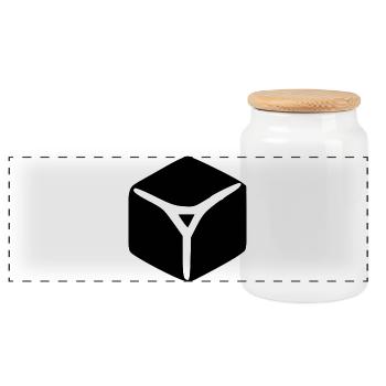 Eiswürfel Eis Geschenk  - Boîte à biscuits avec couvercle en bois - blanc - Devant