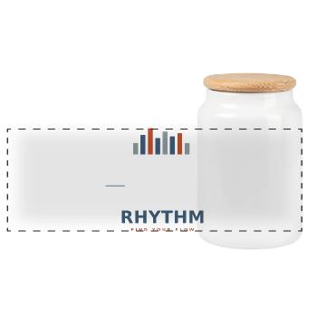 rhythm_design - Panorama Keksdose mit Holzdeckel - Weiß - Vorne