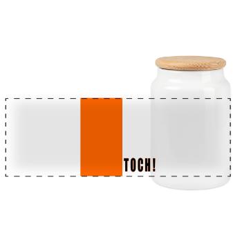 NEVERTHELESS - Panoramic Cookie Jar with Wooden Lid - white - Front