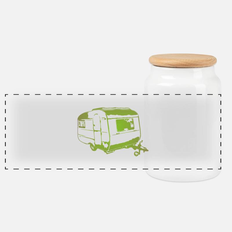 Qek Junior Quek - Panorama Keksdose mit Holzdeckel - Weiß