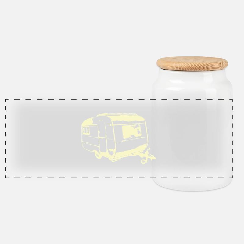 Qek Junior Quek - Panorama Keksdose mit Holzdeckel - Weiß