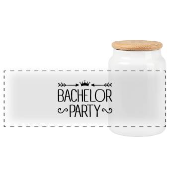 Bachelor Party - Boîte à biscuits avec couvercle en bois - blanc - Devant