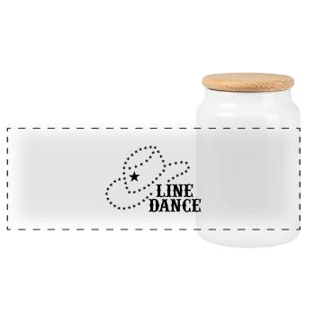 LINE DANCE HAT - Panorama Keksdose mit Holzdeckel - Weiß - Vorne