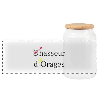 chasseur d'orages - Boîte à biscuits avec couvercle en bois - blanc - Devant