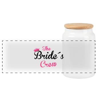 the bride´s crew - Panorama Keksdose mit Holzdeckel - Weiß - Vorne