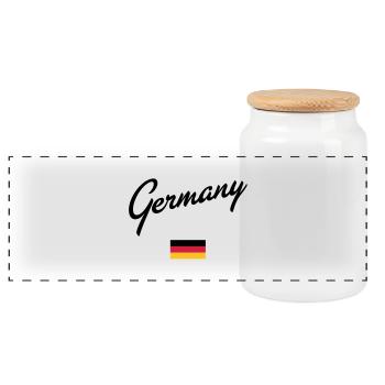 Germany - Panorama Keksdose mit Holzdeckel - Weiß - Vorne