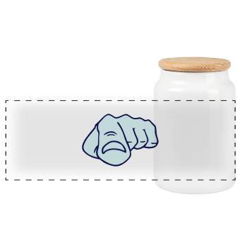 doigt i want you meme cool geek drawing - Boîte à biscuits avec couvercle en bois - blanc - Devant