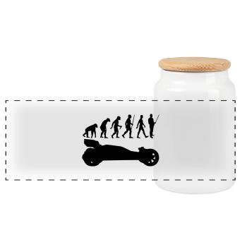 Evolution rc car - Panorama Keksdose mit Holzdeckel - Weiß - Vorne