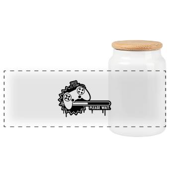 _loading_2_f1 - Boîte à biscuits avec couvercle en bois - blanc - Devant