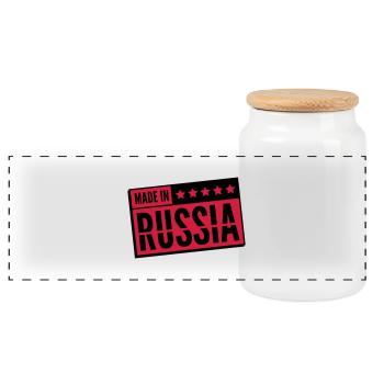 made_in_russia_gy2 - Panorama Keksdose mit Holzdeckel - Weiß - Vorne