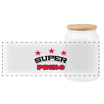 Super primo - Panorama Keksdose mit Holzdeckel - Weiß - Vorne