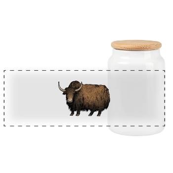 Yack / Yak 02 - Boîte à biscuits avec couvercle en bois - blanc - Devant