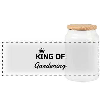 Garden - Gardener - Gardening - Green - Nature - Boîte à biscuits avec couvercle en bois - blanc - Devant