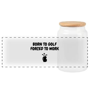 Golf - Sport - Golfer - Club - Green - Game - Play - Panoramic Cookie Jar with Wooden Lid - white - Front