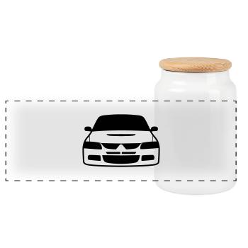 JDM Evo8 | T-shirts JDM - Panorama Keksdose mit Holzdeckel - Weiß - Vorne