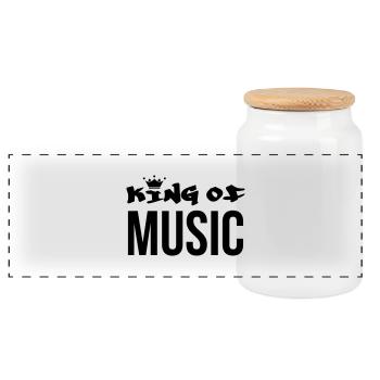 musique / musicien / music / musician - Boîte à biscuits avec couvercle en bois - blanc - Devant