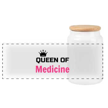 docteur / médecin / hôpital / médecine - Boîte à biscuits avec couvercle en bois - blanc - Devant