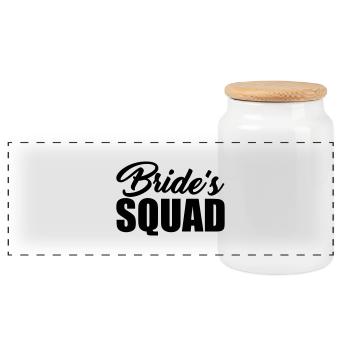 Bride's Squad - Panorama Keksdose mit Holzdeckel - Weiß - Vorne