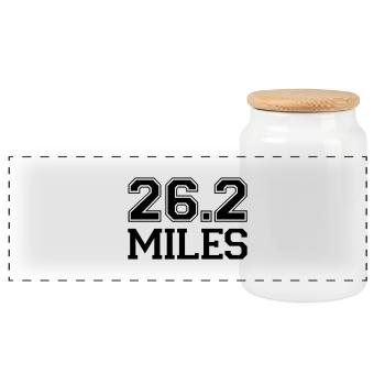 Marathon - Boîte à biscuits avec couvercle en bois - blanc - Devant