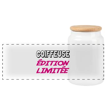 COIFFEUSE édition limitée - Boîte à biscuits avec couvercle en bois - blanc - Devant