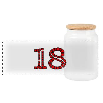 HAPPY BIRTHDAY. JOYEUX ANNIVERSAIRE. ANNIVERSAIRE. - Boîte à biscuits avec couvercle en bois - blanc - Devant