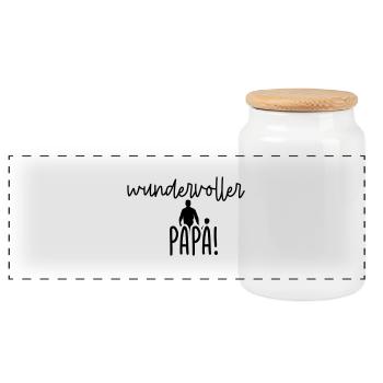 Papa Papa Père Fille Fils Fête des Pères Chemise Homme - Boîte à biscuits avec couvercle en bois - blanc - Devant