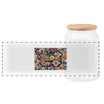 Flower Confidence - Panorama Keksdose mit Holzdeckel - Weiß - Vorne