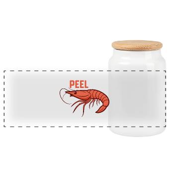 J’éplucherais ces fruits de mer d’amateur de crevettes - Boîte à biscuits avec couvercle en bois - blanc - Devant