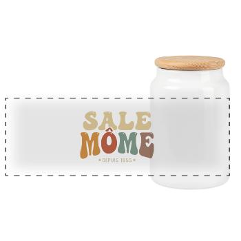 1955 cadeau anniversaire Homme sale môme 70 ans - Boîte à biscuits avec couvercle en bois - blanc - Devant
