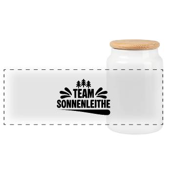Team Schwarzenberg Sonnenleithe - Panorama Keksdose mit Holzdeckel - Weiß - Vorne