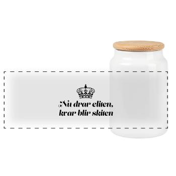 Class shirts Now the elite are dragging on, the - Panoramic Cookie Jar with Wooden Lid - white - Front