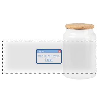 funny E-mail design, meme, idiot, computer humor - Panorama Keksdose mit Holzdeckel - Weiß - Vorne