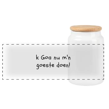 Je vais faire ce que j'ai à faire à Goa maintenant ! (Dialecte flamand occidental) - Boîte à biscuits avec couvercle en bois - blanc - Devant