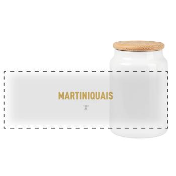 Passer A Cote D Un Martiniquais C Est Froler La... - Boîte à biscuits avec couvercle en bois - blanc - Devant