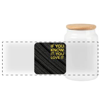 Si vous le connaissez, c’est que vous l’aimez - Boîte à biscuits avec couvercle en bois - blanc - Devant